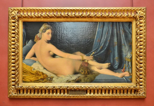 Paris, França - 13 de maio de 2015: Grande Odalisque, é uma pintura a óleo — Fotografia de Stock