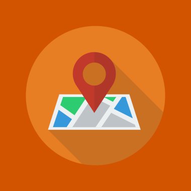 Travel Flat Icon. Map