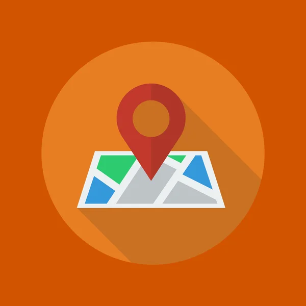 Travel Flat Icon. Map — Stockvector