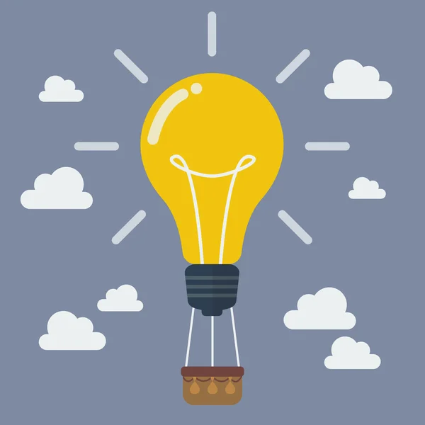 Idea lightbulb balloon — Stockvector