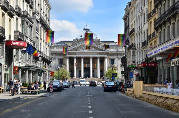 Brussels, Belgium - May 12, 2015: Peoples at Brussels Stock Exchange in Brussels — Φωτογραφία Αρχείου