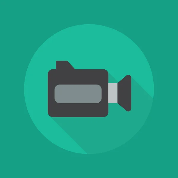 Technologie platte pictogram. Video camera — Stockvector