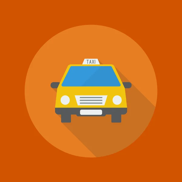 Icono plano de viaje. Taxi. — Vector de stock