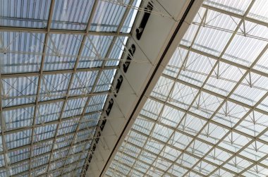 Çatı yapısı ayrıntı Charles de Gaulle Havaalanına Paris