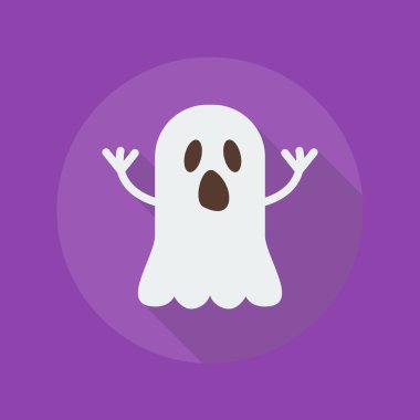 Halloween Flat Icon. Ghost
