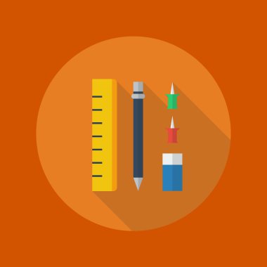 Eğitim düz simgesi. Sabit