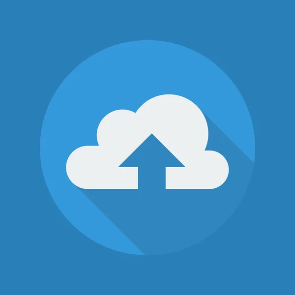 Cloud Computing Flat Icon (em inglês). Carregar — Vetor de Stock