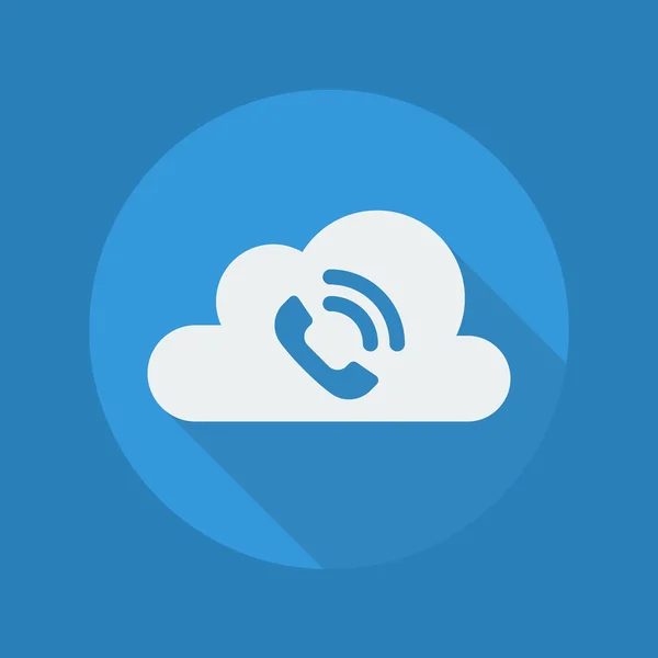 Cloud Computing Icona piatta. Portatile — Vettoriale Stock