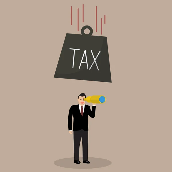 Βαρύ φόρο που υπάγονται σε απρόσεκτη επιχειρηματία — Διανυσματικό Αρχείο