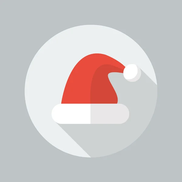 Christmas Flat ikonen. Santa hatt — Stock vektor