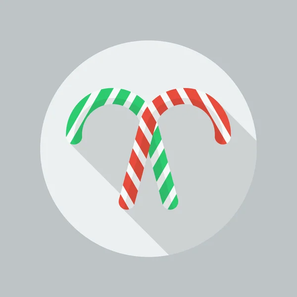 Christmas Flat ikonen. Sockertopp — Stock vektor