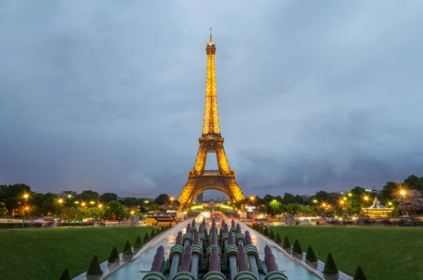 Bela vista da Torre Eiffel a partir do Trocadero — Fotografia de Stock