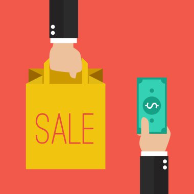 Money for shopping bag