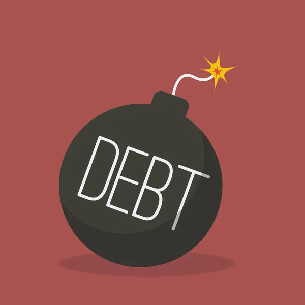 Bomba di debito con scintilla — Vettoriale Stock