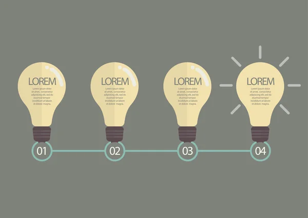 Idea Timeline Infographic — 스톡 벡터