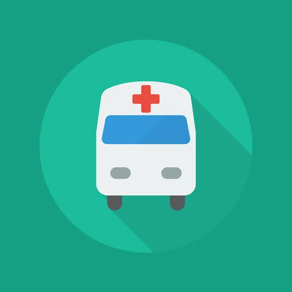 Medische platte pictogram. Ambulance — Stockvector