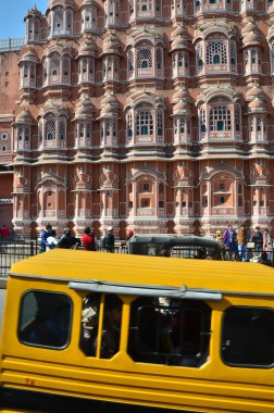 Jaipur, Hindistan - 29 Aralık 2014: Tanımlanamayan turist ziyaret H