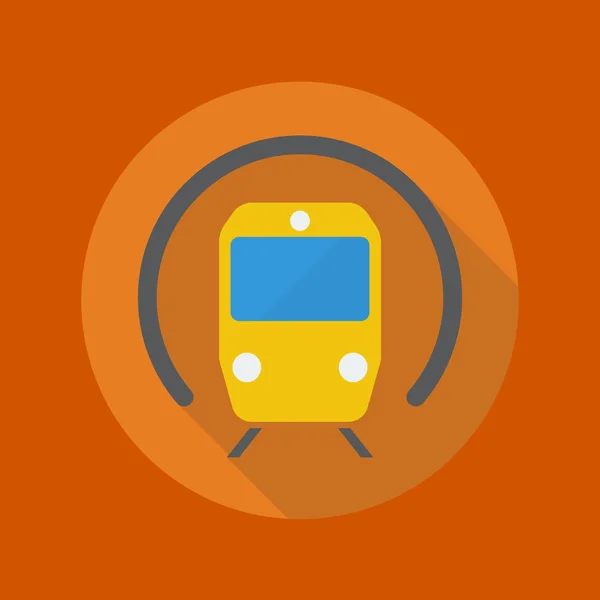 Transporte Apartamento Icono. Subte — Vector de stock