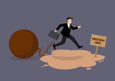 İşadamı bataklık atlama ağırlığı ile