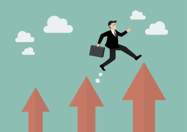 Daha yüksek bir ok kadar atlama işadamı