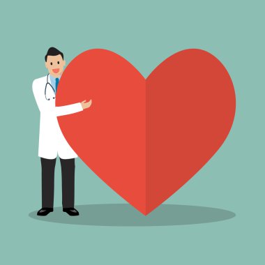 Doktor büyük kalbi sunma