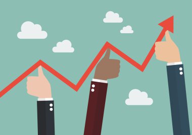 Grafik iterek yukarı başparmak