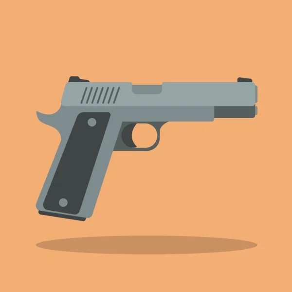 Pistola. Diseño de estilo plano — Vector de stock