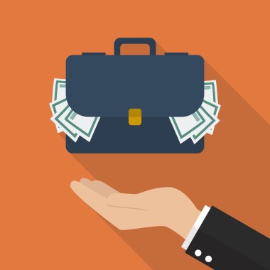 El ile para dolu çanta