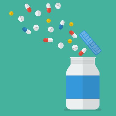 Hap ilaç şişesi ile