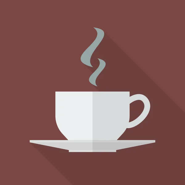 Чашка кофе вид сбоку — стоковый вектор