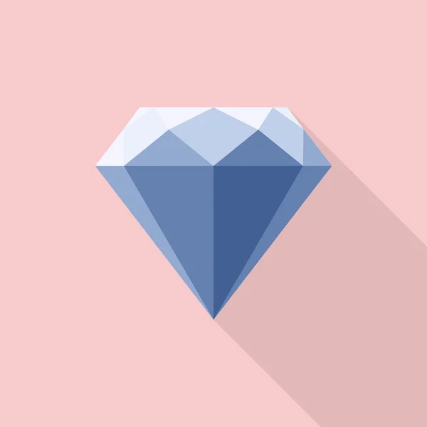 Icono de diamante estilo plano — Vector de stock