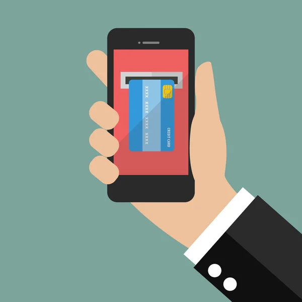 Bankowości mobilnej płatności internetowej — Wektor stockowy