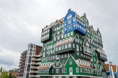 Zaandam, Netherlands - May 5, 2015: Inntel Hotels landmark in Zaandam, Netherlands. clipart