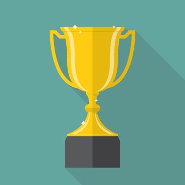 Şampiyon Kupası düz simgesi