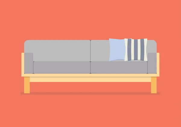 Sofá moderno estilo plano — Archivo Imágenes Vectoriales