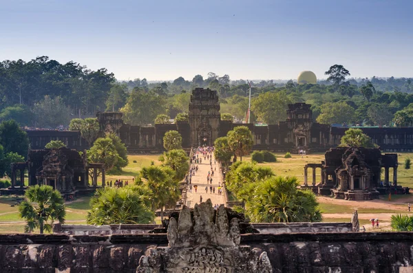 Αεροφωτογραφία της κεντρικής εισόδου στο Angkor Wat Σιέμ Ριπ — Φωτογραφία Αρχείου