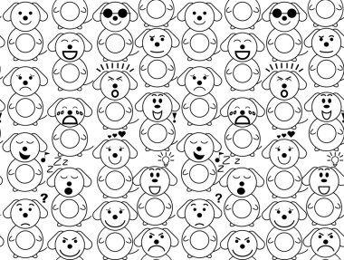 Köpek duygular sorunsuz doku vektör