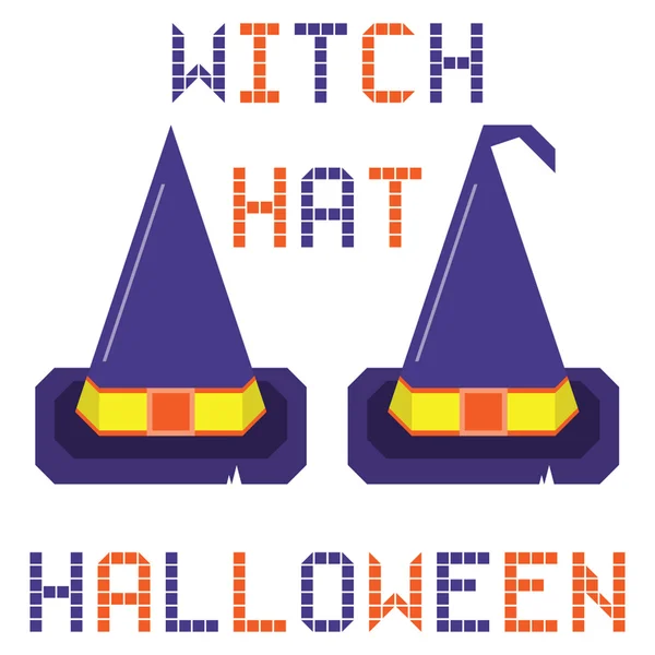 Witch hat halloween set — Stock vektor