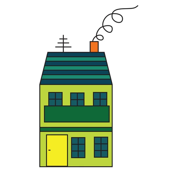 Bajkowy dom wektor symbol anteny — Wektor stockowy