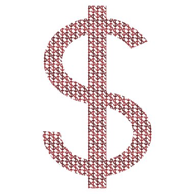 dolar dolar izole kırmızı