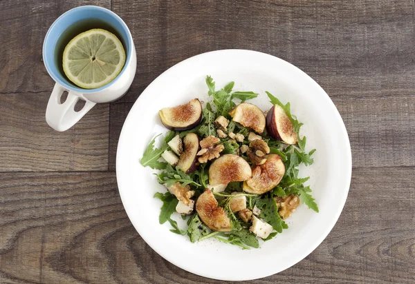 Vijgen met rucola Stockfoto