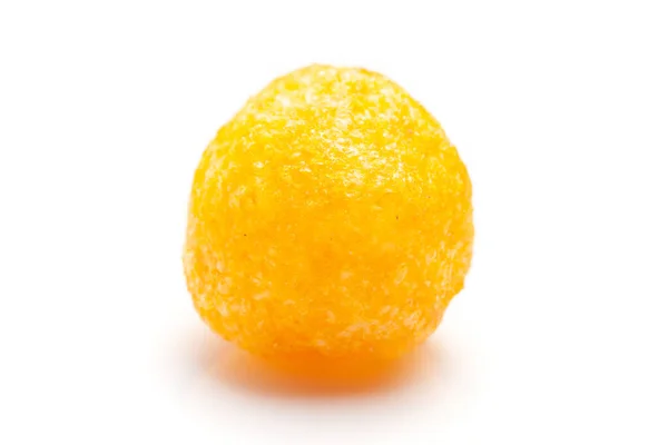 Närbild Ost Potatis Puff Ball Snacks Tangy Orange Färg Populär — Stockfoto