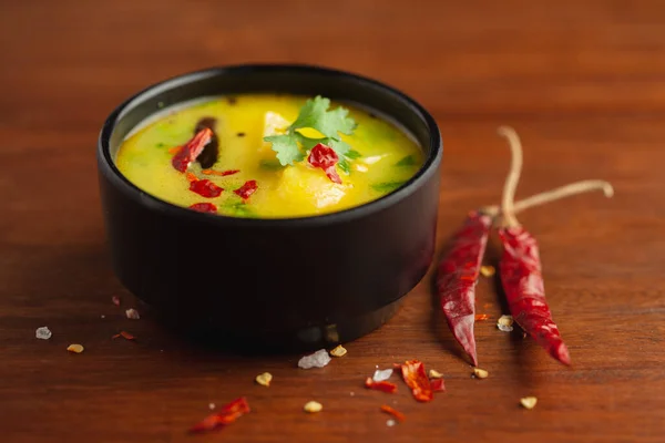 Close Healthy Curry Yogurt Potato Dahi Aloo Aaloo Indian Classical — Stock Photo, Image