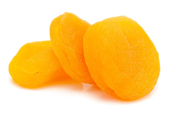 Micro Närbild Och Detaljer Ekologisk Orange Färgad Torkad Tre Aprikos — Stockfoto