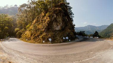 dağlarda ormana yolu.