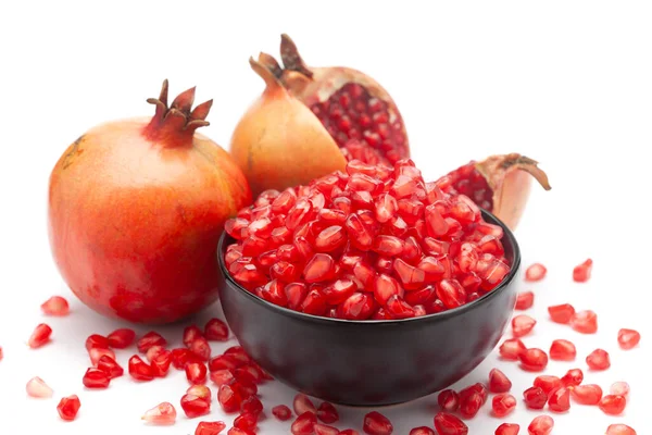 Close One Organic Red Pomegranate Punica Granatum Red Pods Seed — Stock Photo, Image