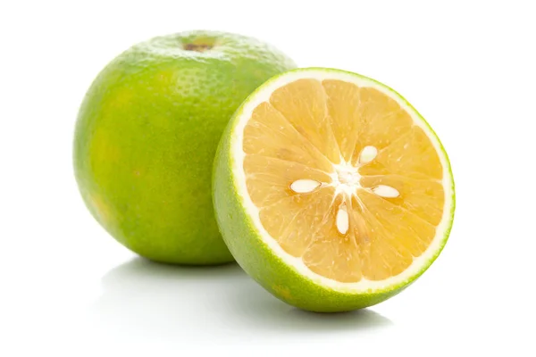 Close Organic Indian Citrus Fruit Sweet Limetta Mosambi Citrus Limetta — Stock Photo, Image