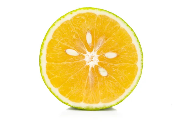 Extreme Close Organic Indian Citrus Sweet Limetta Mosambi Citrus Limetta — Photo