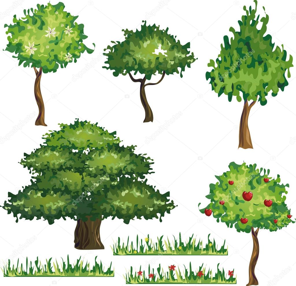 Collection Of Cartoon Trees