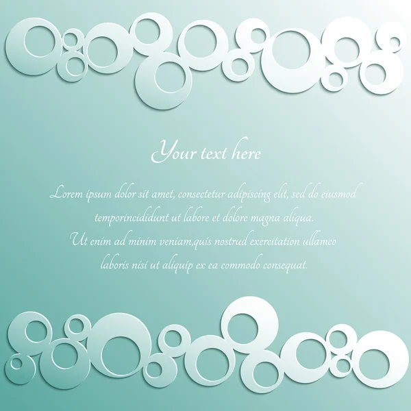 Tempalte met label. Frame met papier. Ringen patroon met schaduw. — Stockvector